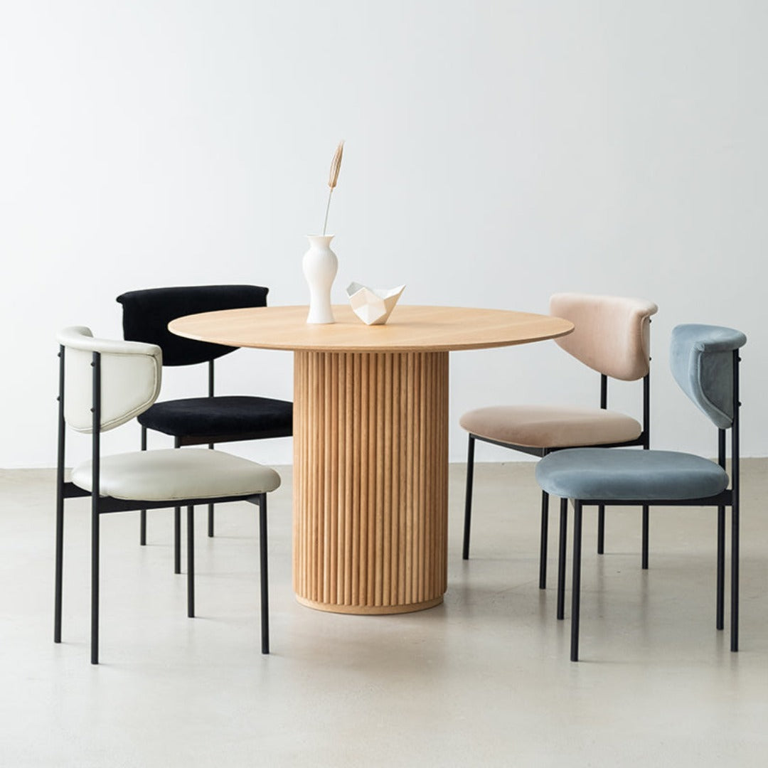Marie Solid Wood Round Dining Table