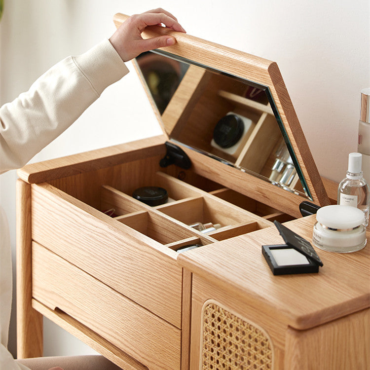 Freya Solid Wood Vanity Table & Stool