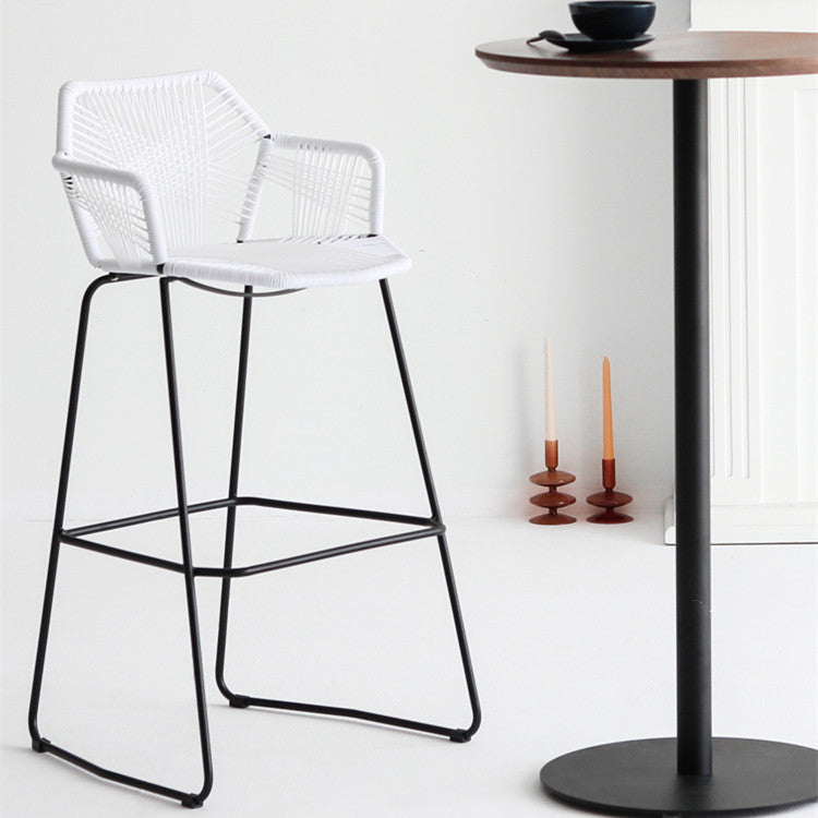 Mackin Plastic Rattan Bar Stool (set of 2)