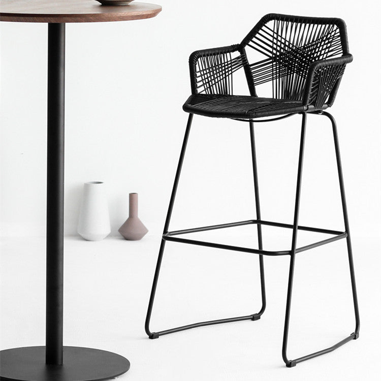 Mackin Plastic Rattan Bar Stool (set of 2)