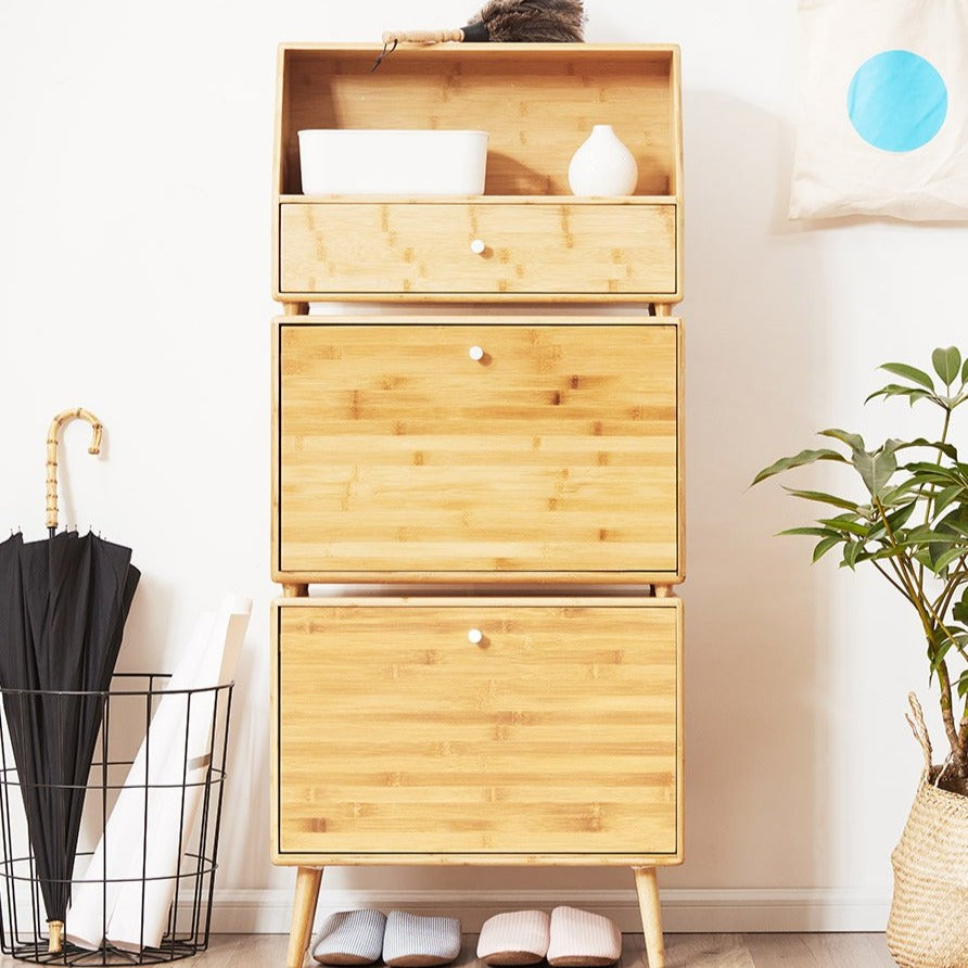 Towns Bamboo Shoe Storage Cabinet