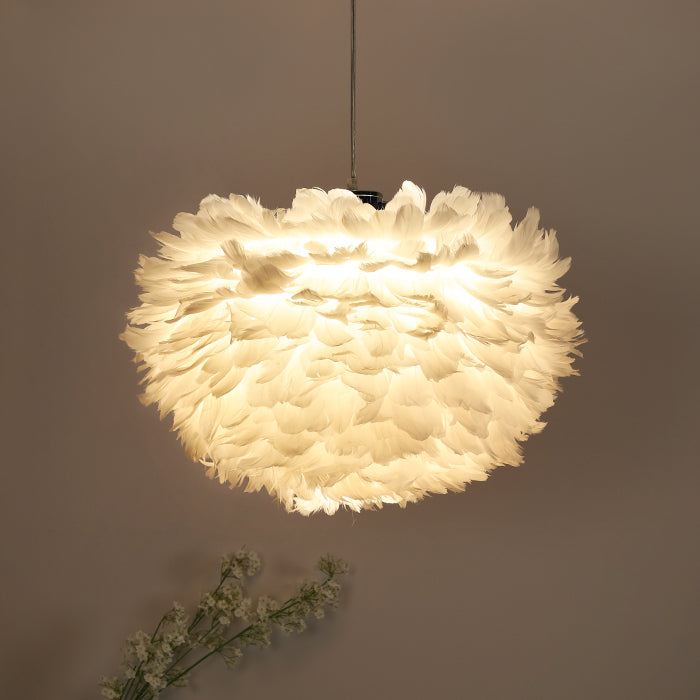 Manrique Unique Geometric Pendant with Feather Accents