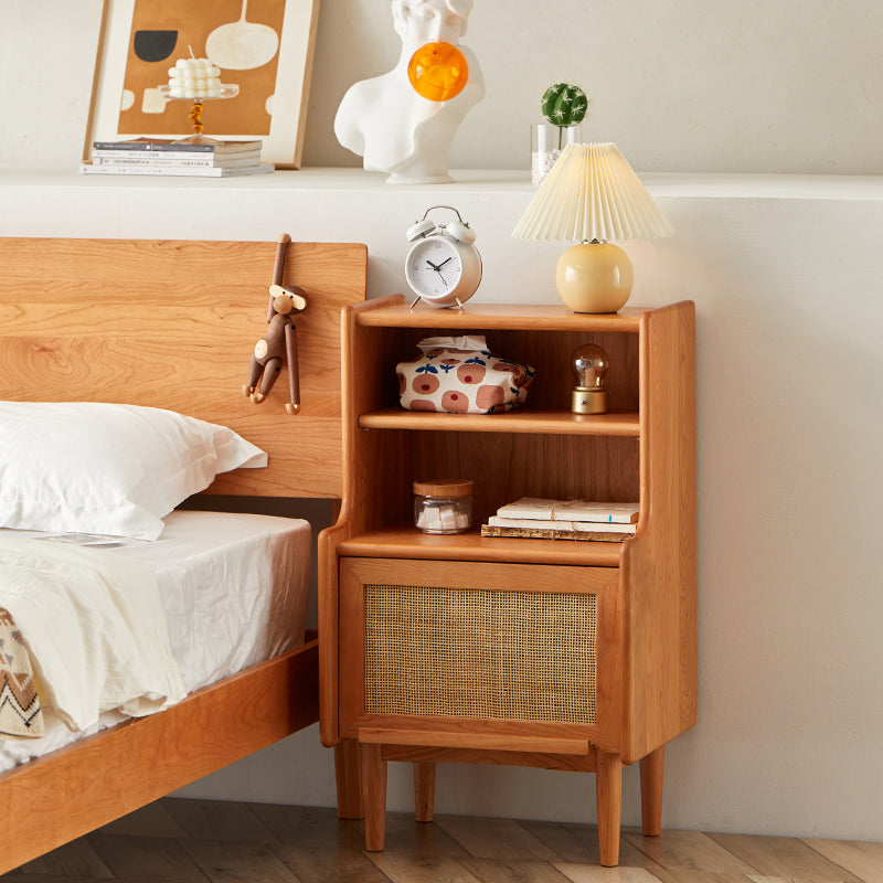 Hrasky 1 - Drawer Solid Wood Nightstand