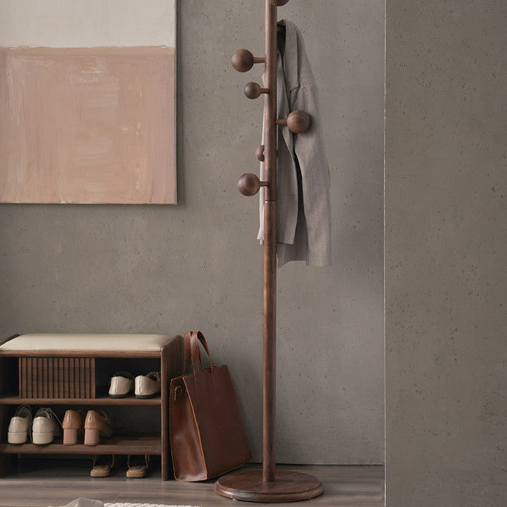 Artur Solid Wood Rivet Coat Rack