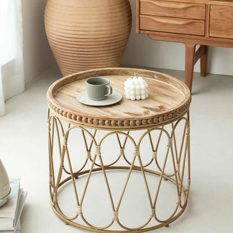 Herdis Rattan Round Side Table