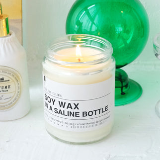 Soy Wax in a Saline Bottle