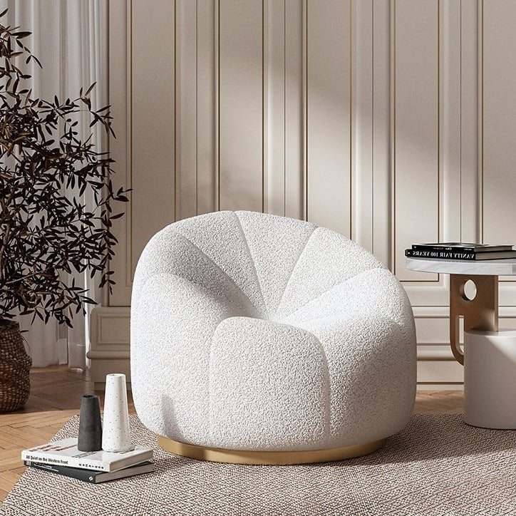 Berinhard Wide Velvet Barrel Chair