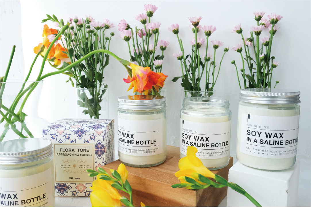 Soy Wax in a Saline Bottle