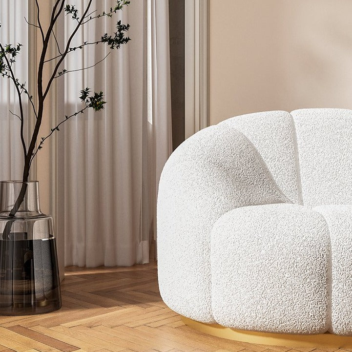 Berinhard Wide Velvet Barrel Chair