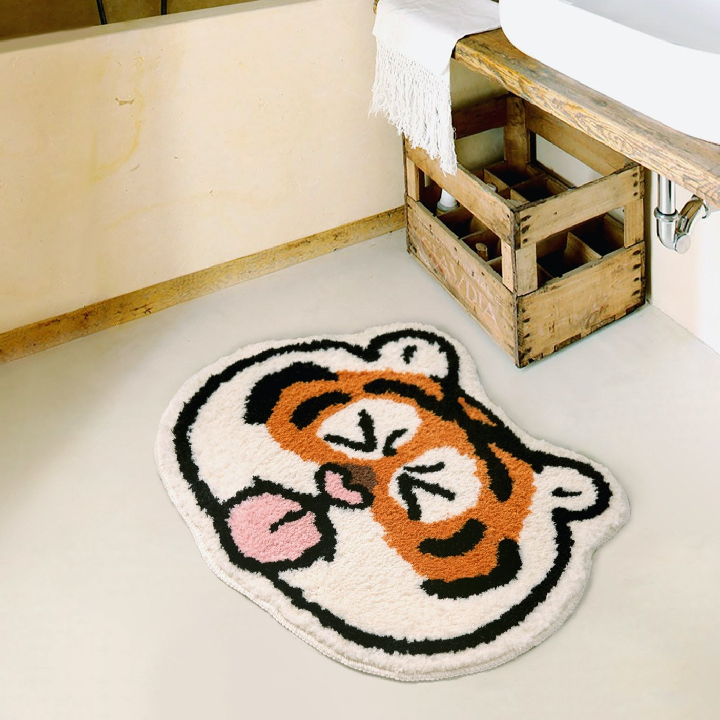 Cutie Tiger Foot Rug