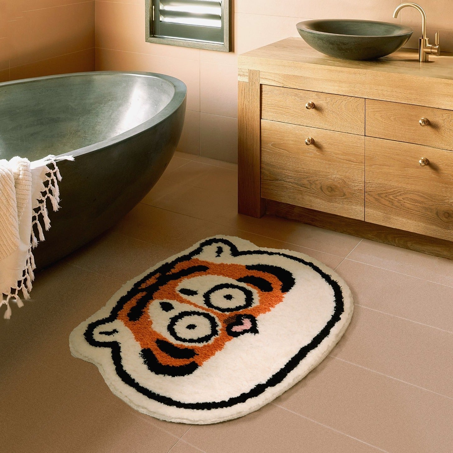 Cutie Tiger Foot Rug