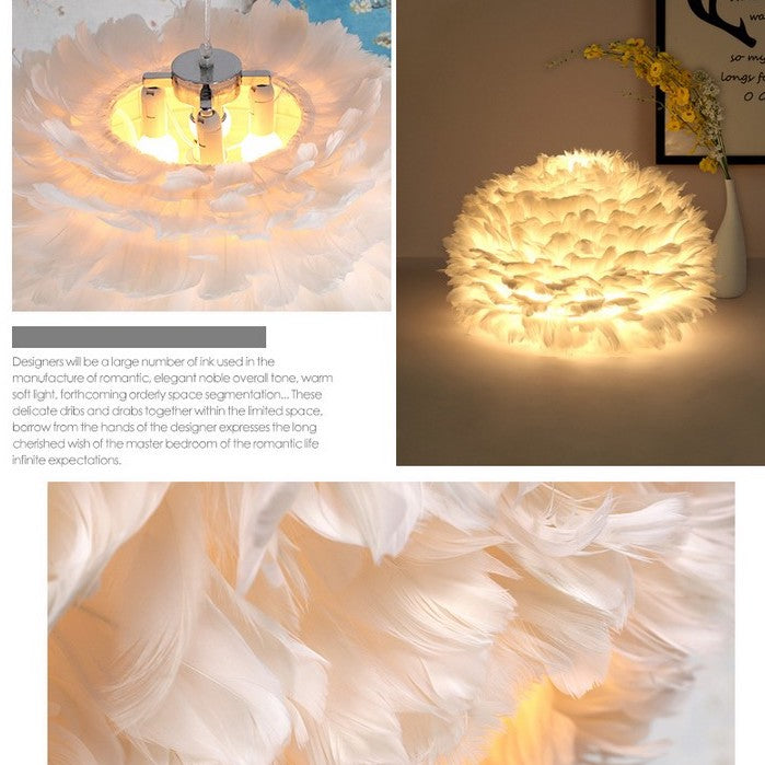 Manrique Unique Geometric Pendant with Feather Accents