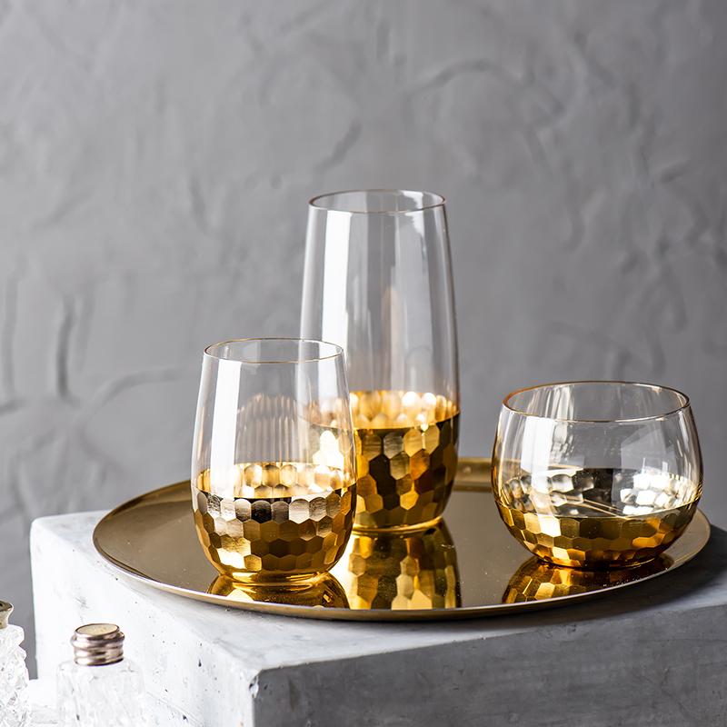 Elmsford Handmade Golden Glass