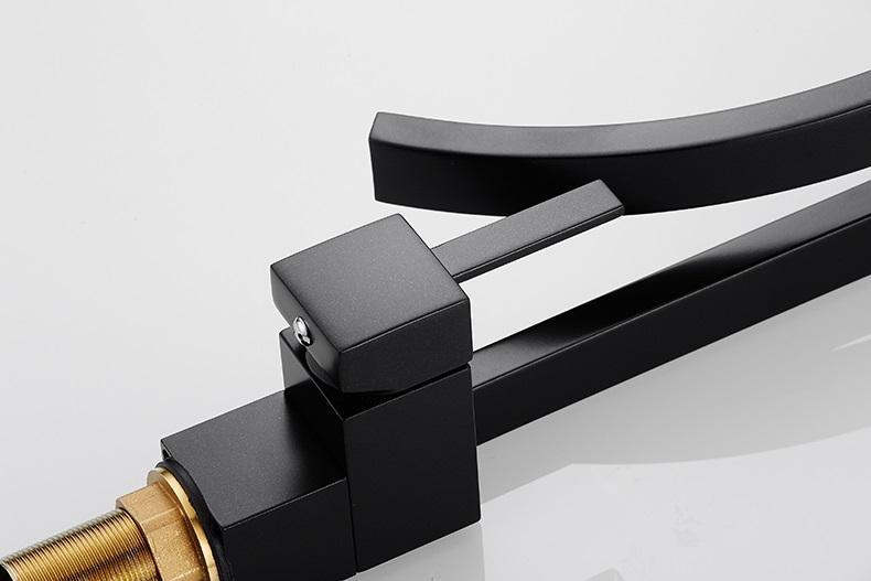 RAYMOND Modern Black Curved Waterfall Faucet