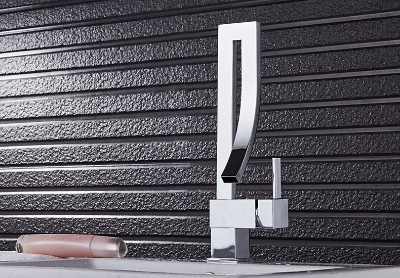 RAYMOND Modern Black Curved Waterfall Faucet