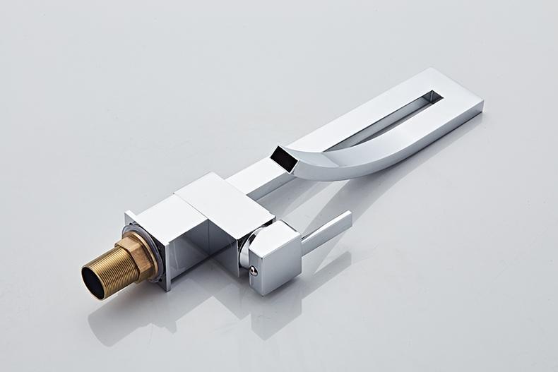 REMY Modern Gold/Silver Curved Waterfall Faucet