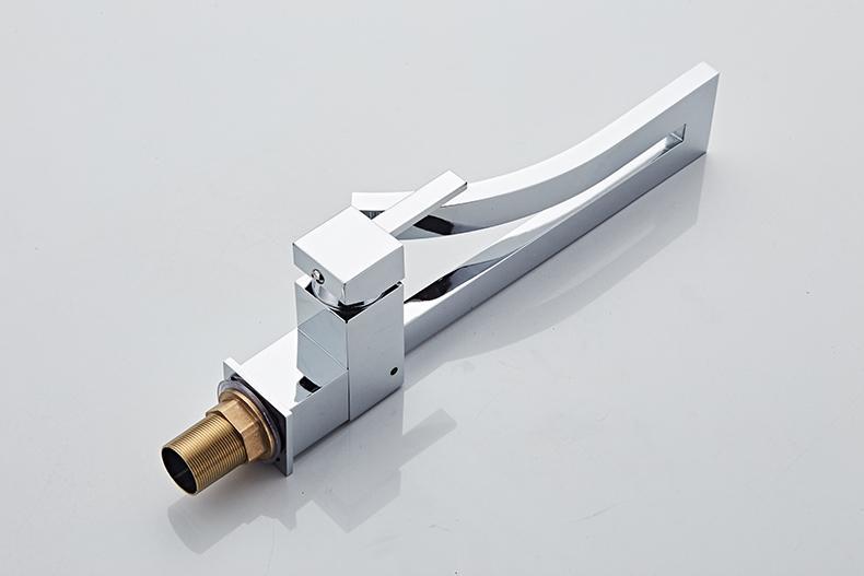 REMY Modern Gold/Silver Curved Waterfall Faucet