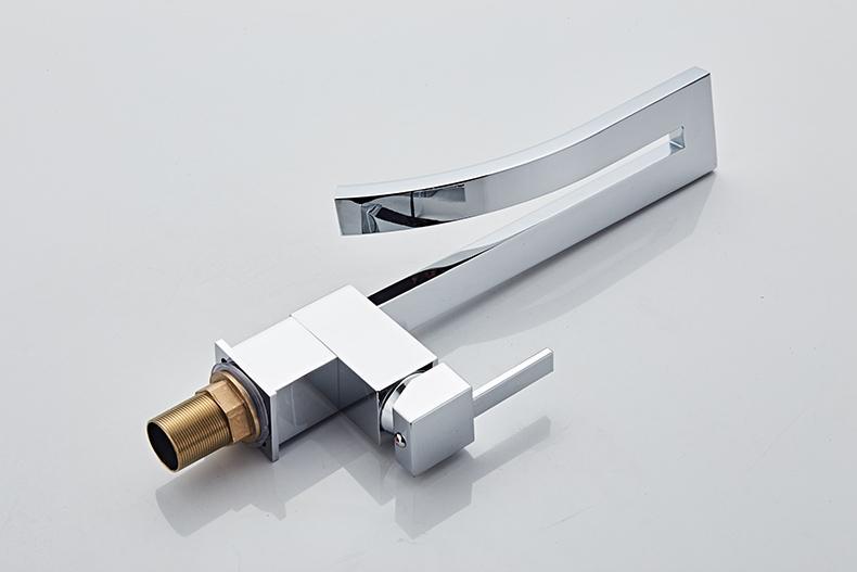 REMY Modern Gold/Silver Curved Waterfall Faucet