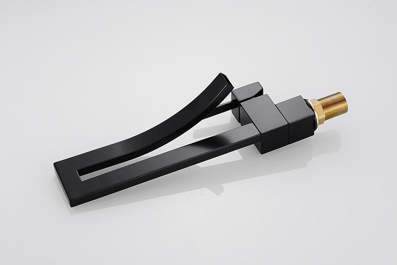 RAYMOND Modern Black Curved Waterfall Faucet