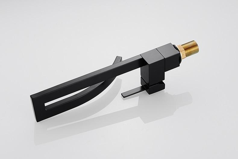RAYMOND Modern Black Curved Waterfall Faucet