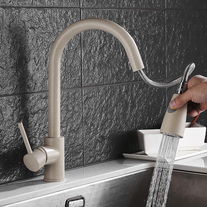 BLAISE Modern Matte Nude Extendable Tap Faucet