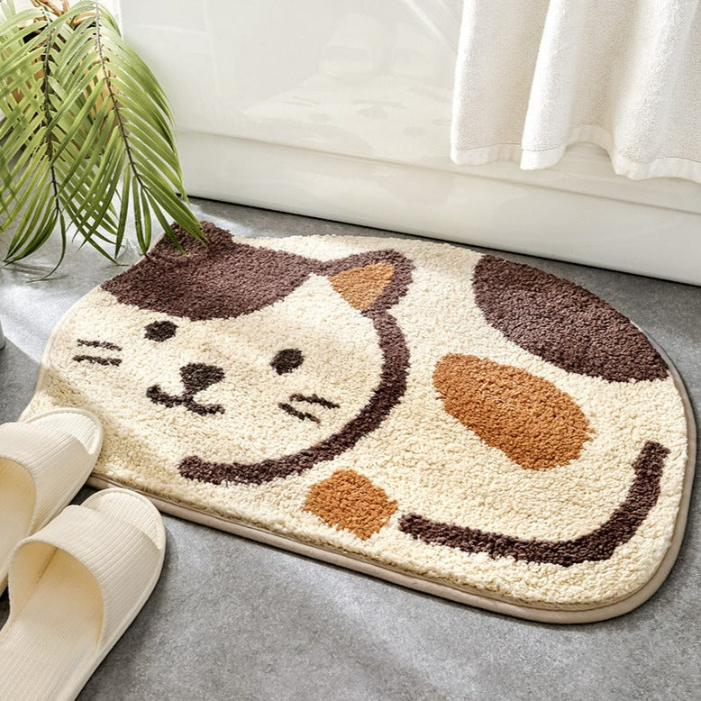 Coffee Kitten Foot Rug