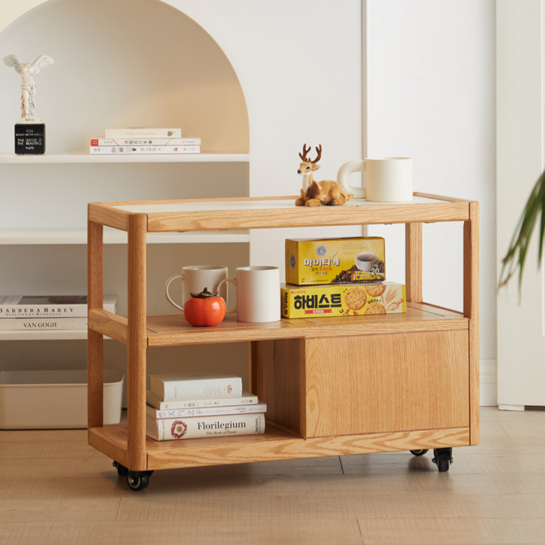 Aguirre End Table with Wheels