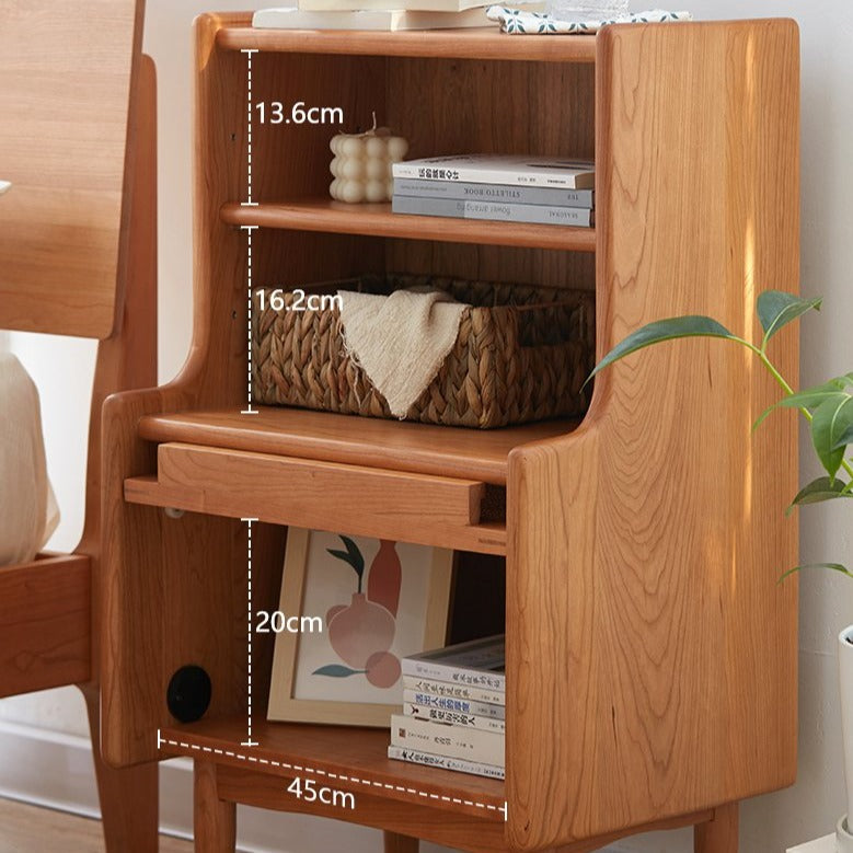 Hrasky 1 - Drawer Solid Wood Nightstand