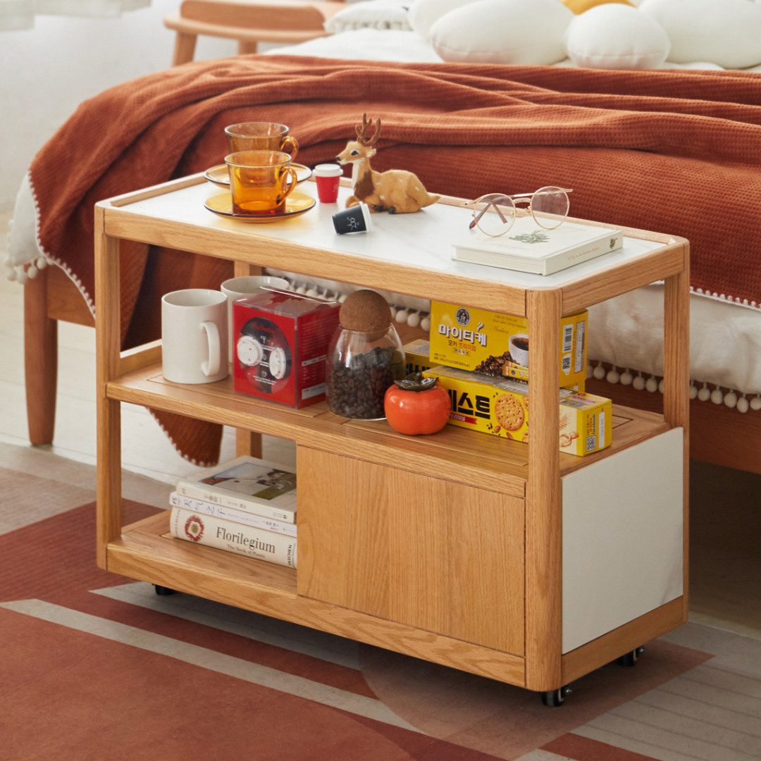 Aguirre End Table with Wheels