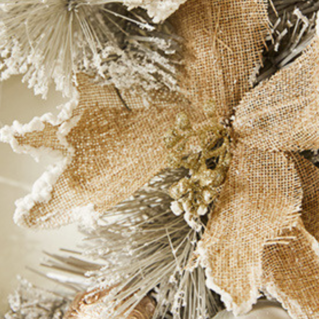 Christmas Ornaments & Pine Wreath