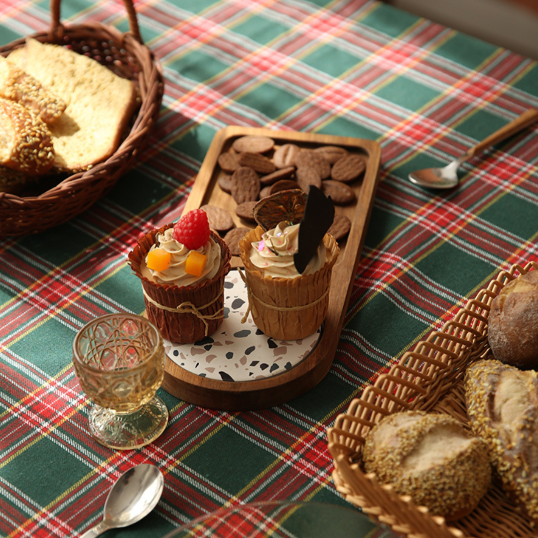 Gingham Christmas Tablecloth