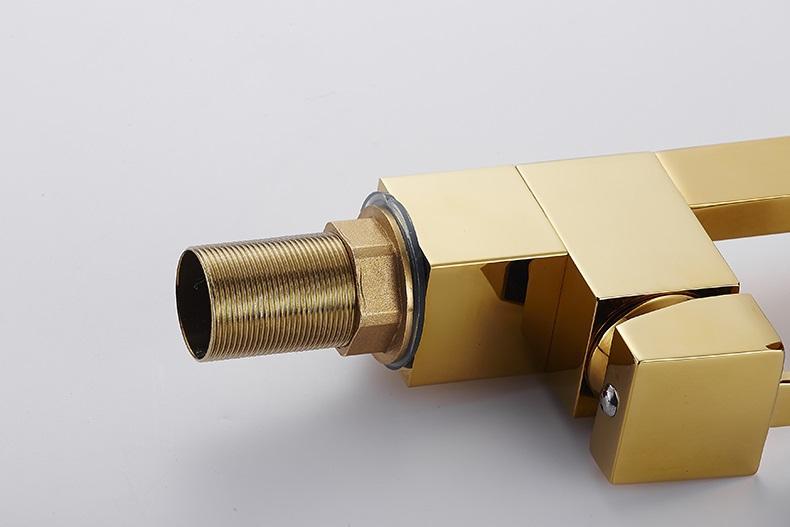 REMY Modern Gold/Silver Curved Waterfall Faucet