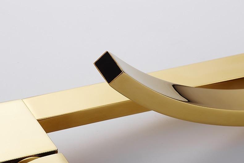 REMY Modern Gold/Silver Curved Waterfall Faucet