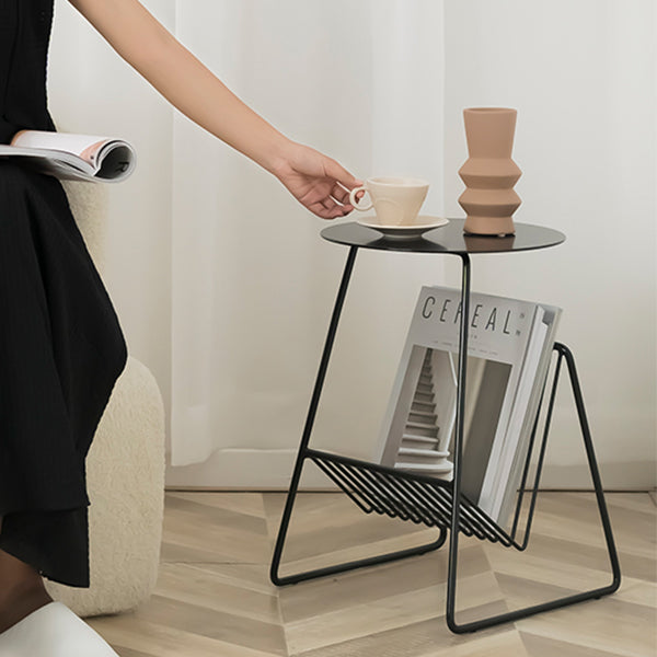 Hiliritas Iron Tray Top End Table
