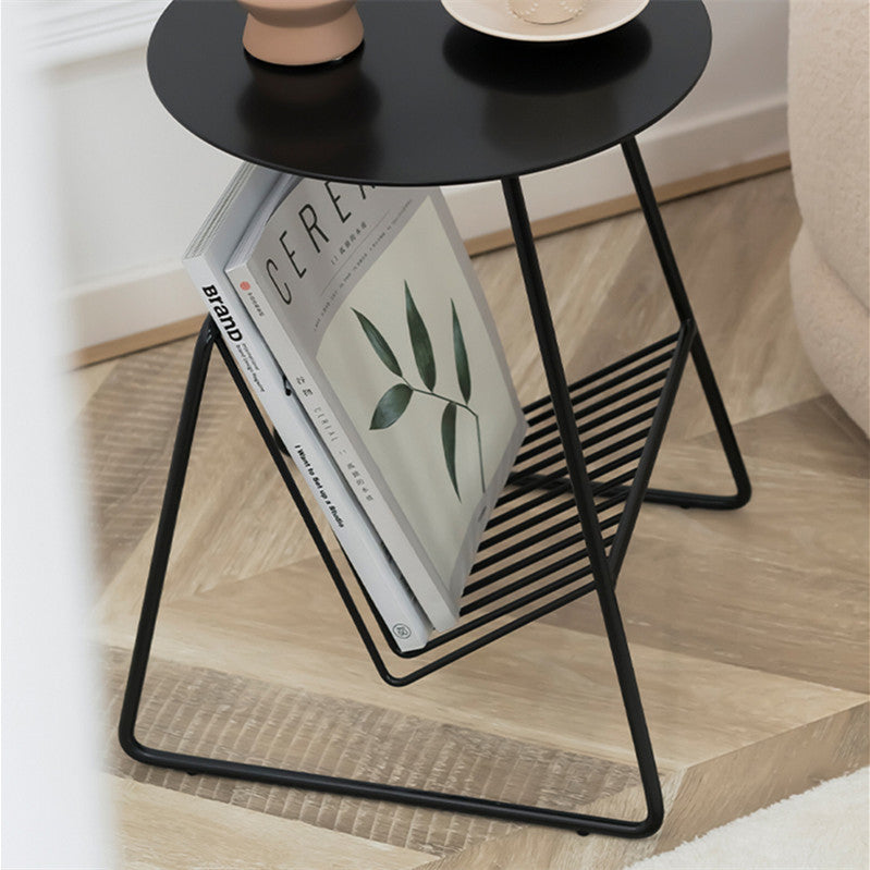 Hiliritas Iron Tray Top End Table