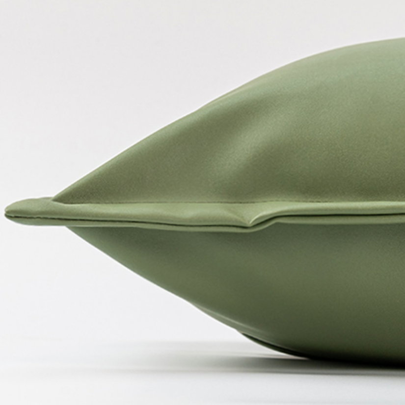 Yara Avocado Leather Throw Pillow