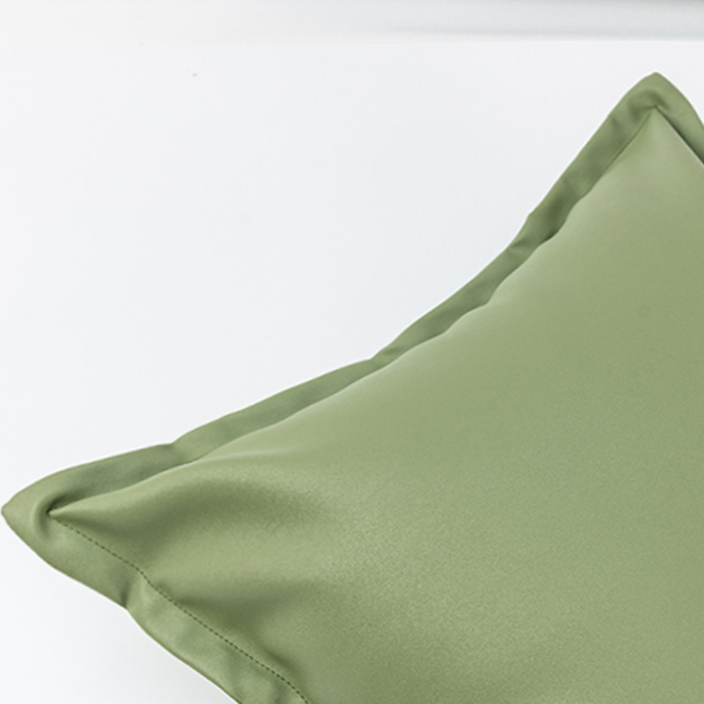 Yara Avocado Leather Throw Pillow