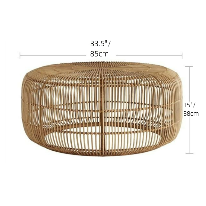 Mazzella Hand-woven Rattan Coffee Table