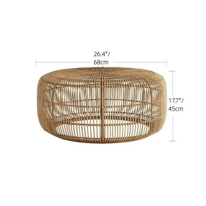 Mazzella Hand-woven Rattan Coffee Table