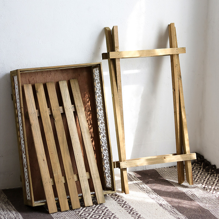 Khajag Foldable Double-Shelf Plant Stand