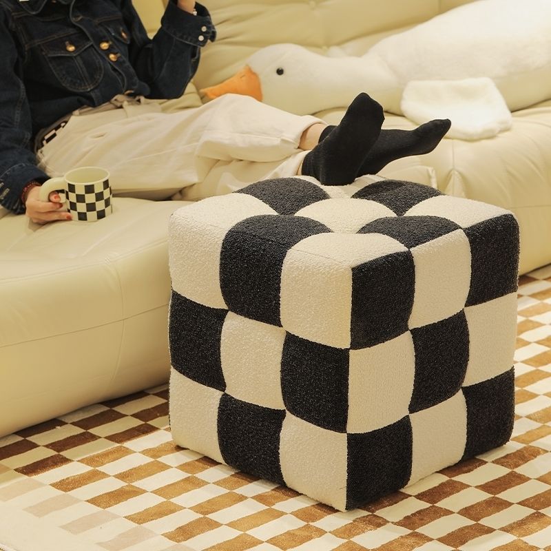 Eudora Checkerboards Ottoman