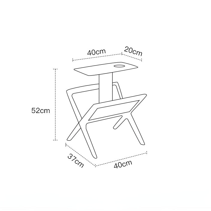 Sciacca End Table With Mini Bookcase