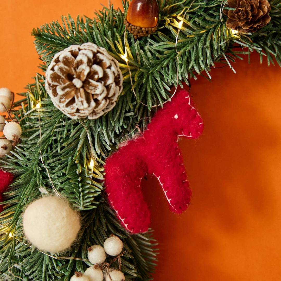 Christmas Moon Shape Wreath