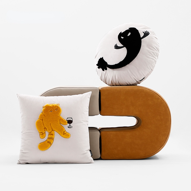 Animal Plush Cat Pillow
