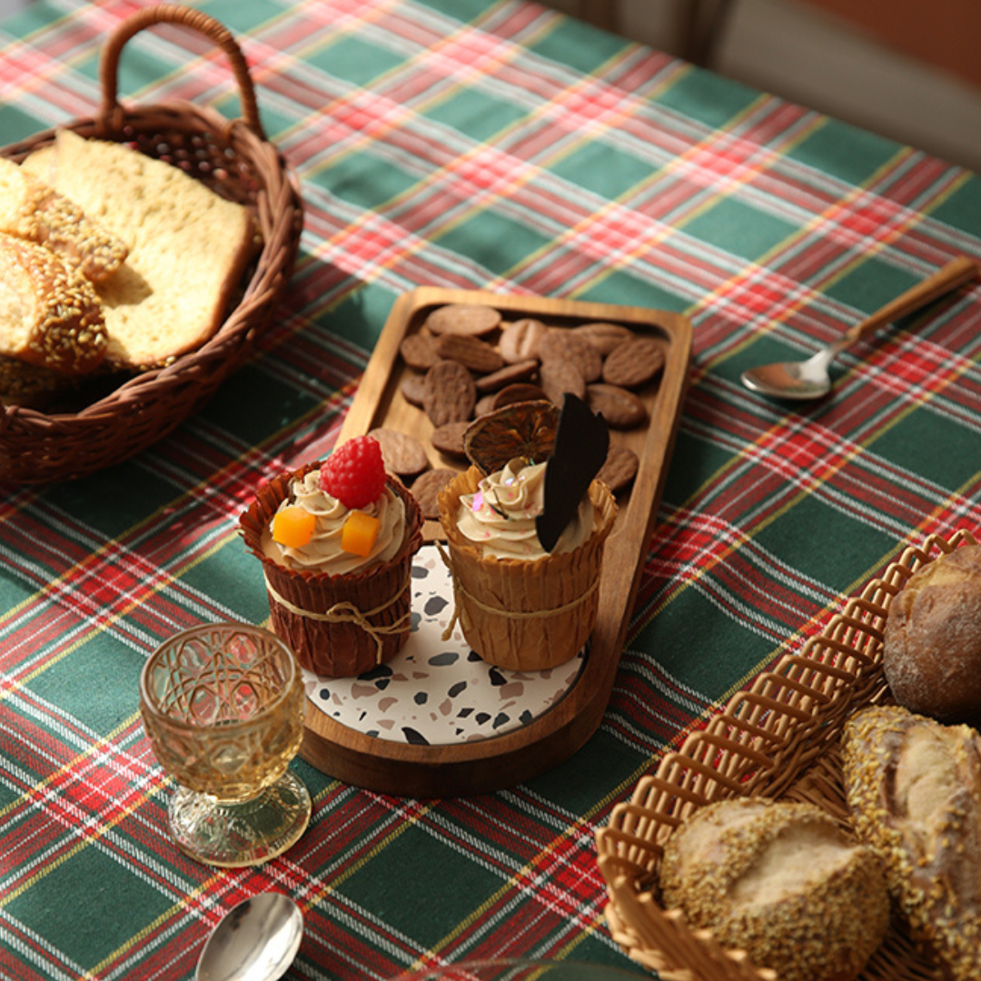 Gingham Christmas Tablecloth
