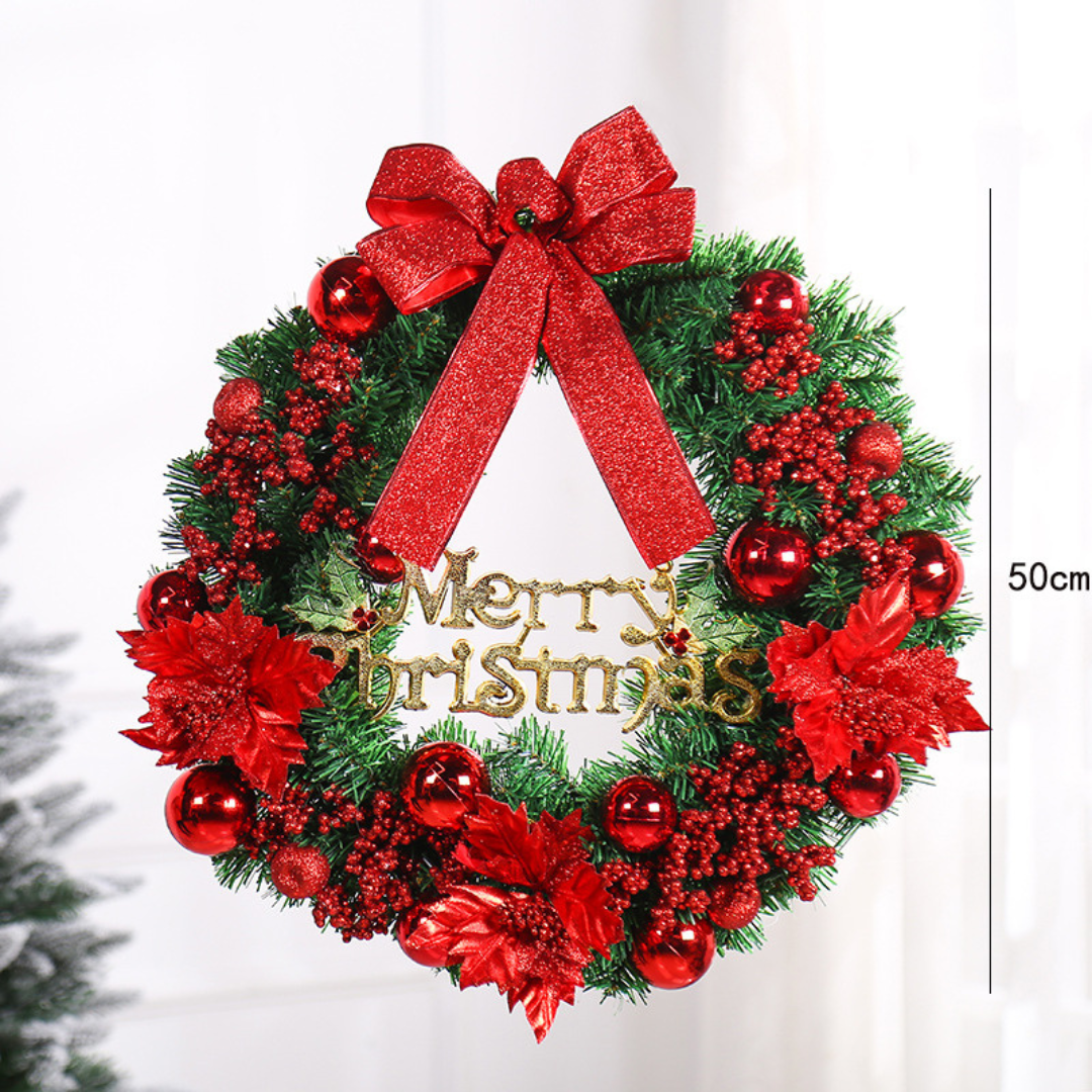 Christmas Faux Pine & Berries Wreath
