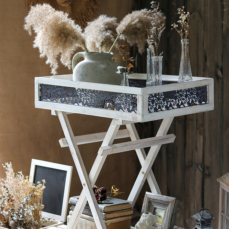 Khajag Foldable Double-Shelf Plant Stand