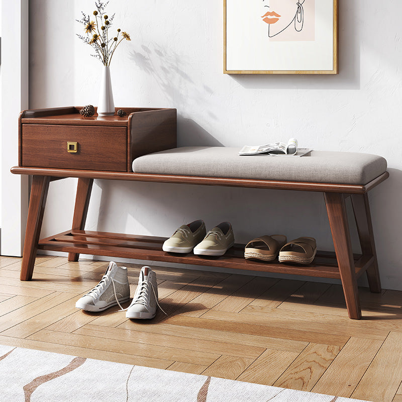 CASSIDY BELAIR Solid Wood Shoe Stool