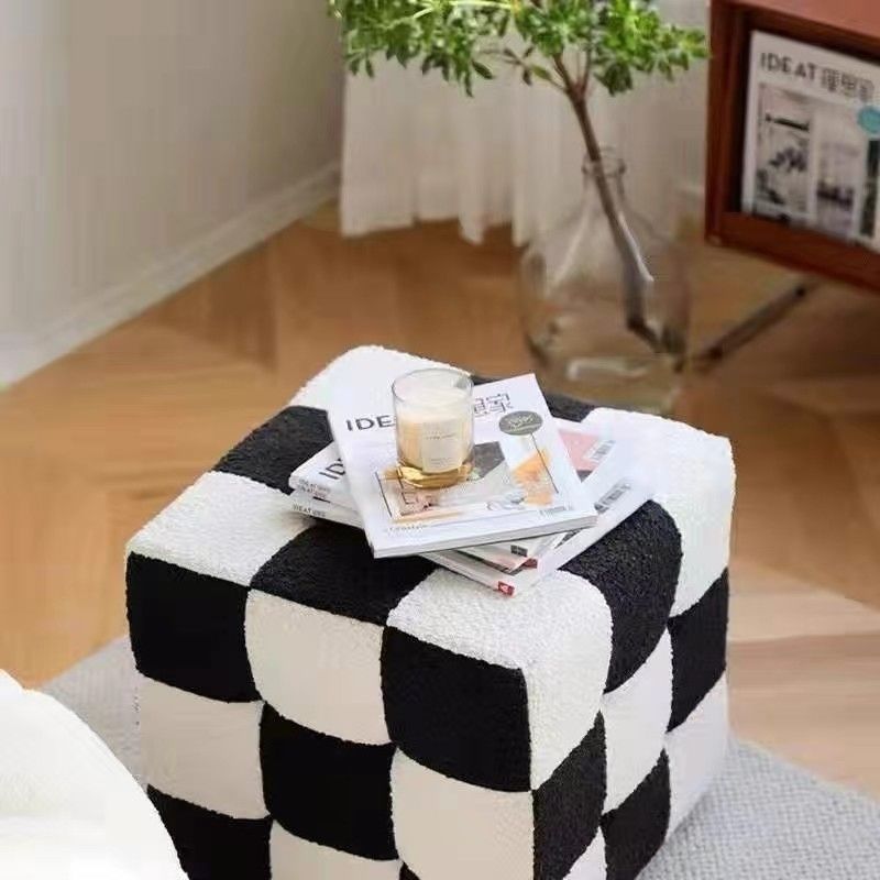 Eudora Checkerboards Ottoman