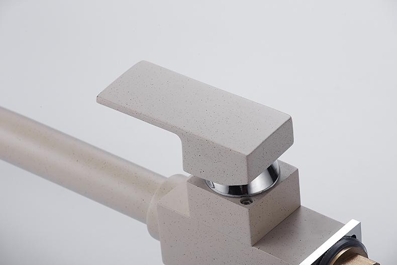 ENZO Minimalist Matte Nude Flat Double Faucet